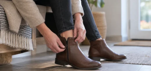 Ruce zapínají boční zip jednoduché kotníkové boty